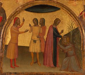 Heiliger Johannes der Evangelist mit Acteus und Eugenius von Francescuccio Ghissi