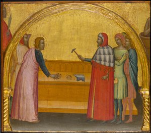 Johannes der Evangelist tadelt den Philosophen Crato, ca. 1370-1380 von Francescuccio Ghissi
