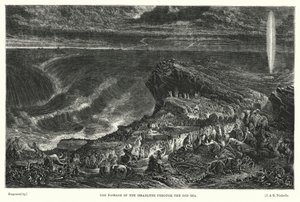 Der Durchzug der Israeliten durch das Rote Meer (Gravur) von Francis (after) Danby