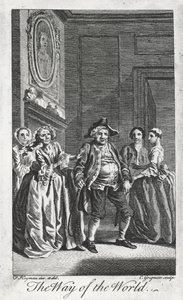 Szene aus The Way of the World von William Congreve (1670-1729), Gravur von Charles Grignon nach einer Zeichnung von Francis Hayman in Lincoln