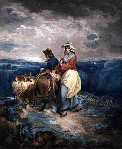 Die wandernden Töpfer, graviert von John Whessell, veröffentlicht von T. Simpson und Darling & Thompson von Francis (after) Wheatley