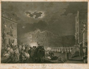 Der Aufruhr in der Broad Street, London, am 7. Juni 1780