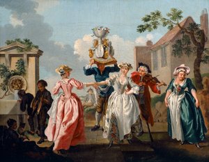 Maifeiertag oder Milchmädchen-Girlande von Francis (studio of) Hayman