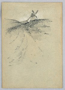 Eine Windmühle von Francis Augustus Lathrop