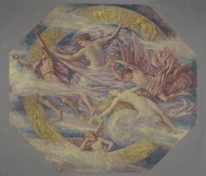 Diana und ihre Begleiterinnen unter den Sternbildern, ca. 1894 von Francis Augustus Lathrop
