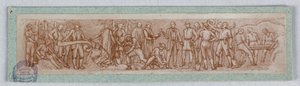 Fotografie eines Wandgemäldedesigns von Francis Augustus Lathrop