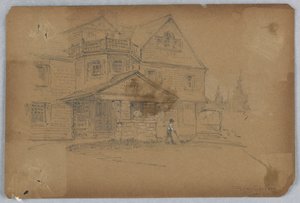 Porte-cochère, Scott Cottage von Francis Augustus Lathrop