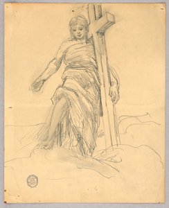 Skizze für die zentrale Figur in der Himmelfahrt