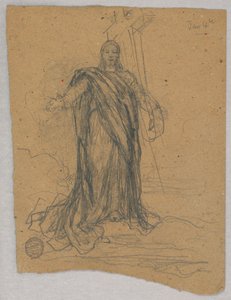 Skizze für die zentrale Figur in der Himmelfahrt