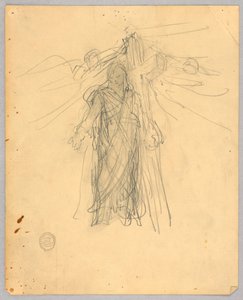 Skizze für die zentrale Figur in der Himmelfahrt von Francis Augustus Lathrop