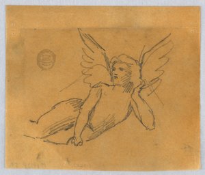Skizze für Putto von Francis Augustus Lathrop