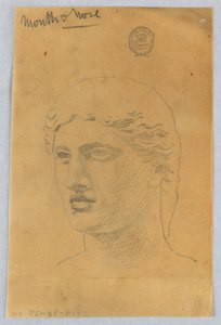 Skizze eines Jugendkopfes von Francis Augustus Lathrop