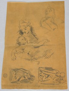 Skizzen der Jungfrau und der Magier von Francis Augustus Lathrop