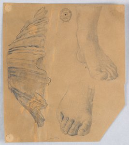 Studien von Füßen und eine geriffelte Muschel von Francis Augustus Lathrop