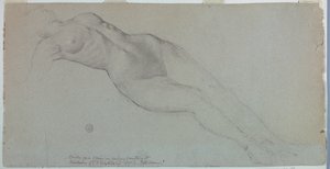 Studie für "Diana und ihre Begleiterinnen unter den Sternbildern" von Francis Augustus Lathrop