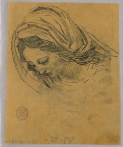 Studie für den Kopf der Madonna von Francis Augustus Lathrop