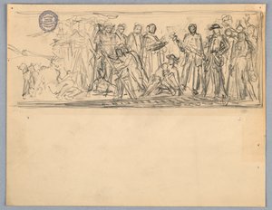 Studie für ein Wandbild oder Panel von Francis Augustus Lathrop