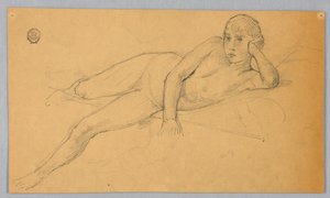 Studie einer nackten Figur
