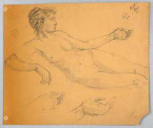 Studie einer nackten Figur