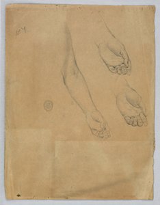 Drei Studien einer linken Hand von Francis Augustus Lathrop