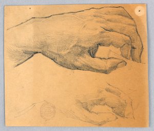 Zwei Studien einer Hand
