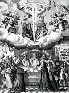 Die glücklichen Instrumente der Rettung Englands, veröffentlicht von Benjamin Combe nach Francis Barlow, April 1681 von Francis Barlow