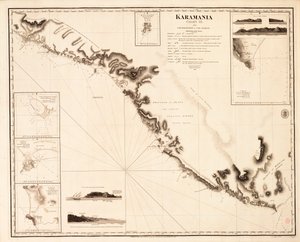 Karamania Karte III von Kap Karaboornoo bis Kap Anamour von Francis Beaufort