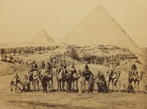 Gîzeh - Die Abreise von H.R.H. dem Prinzen von Wales und Suite von den Pyramiden