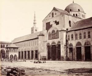 Seite der Großen Moschee (Umayyaden-Moschee), Blick nach Norden, Damaskus von Francis Bedford
