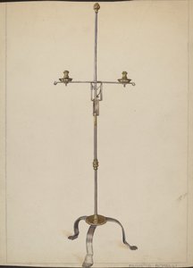 Eisen- und Messingkerzenständer von Francis Borelli