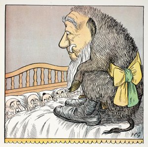 O, Illustration aus dem Struwwelpeter-Alphabet, Vers von Harold Begbie (1871–1929)