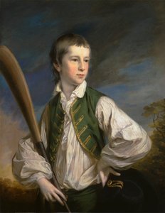 Charles Collyer als Junge, mit einem Kricket-Schläger von Francis Cotes