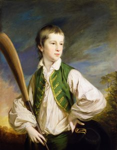 Charles Collyer als Junge, mit einem Kricket-Schläger von Francis Cotes
