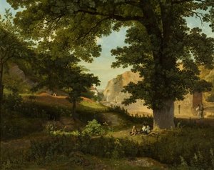 Clifton Rocks von Rownham Fields, ca. 1821 von Francis Danby