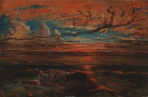 Sonnenuntergang auf See nach einem Sturm von Francis Danby