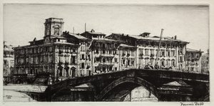 Ponte di Mezzo, Pisa von Francis Dodd