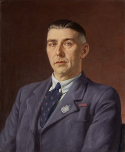 Porträt von Percival Henry Martin, Postamt, Bristol, ca. 1941-45 von Francis Dodd