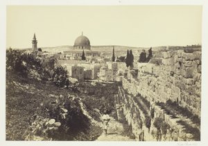 Stadtmauer und Omar-Moschee, Jerusalem