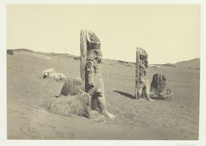 Kolosse und Sphinx bei Wady Saboua, Nubien von Francis Frith