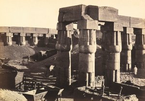 "Ägypten und Palästina": Kolonnade des Hofes des Festes von Amenhotep III im Tempel von Luxor (El-Uqsor), Ägypten