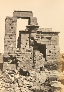 "Ägypten und Palästina": Ruinen der Stadt Hermonthis mit dem Tempel der Kleopatra in Erment, nahe Theben, Oberägypten