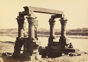 "Ägypten und Palästina": Ruinen des Tempels von Wady Kardassy, Nubien von Francis Frith