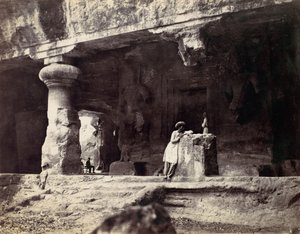 Elephanta aus der Wassergrotte, Coombe Martin Bay, Watermouth, 1870er Jahre von Francis Frith