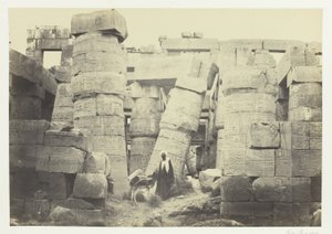 Säulen in der großen Halle, Karnak von Francis Frith