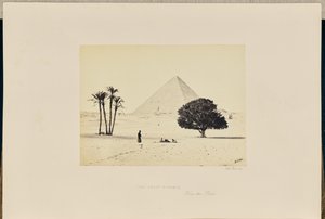 Die Große Pyramide, von der Ebene aus von Francis Frith