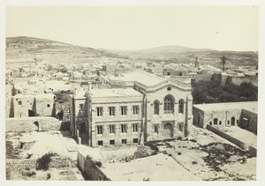 Die neue englische Kirche vom Turm des Hippikus, Jerusalem von Francis Frith