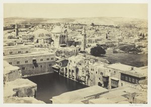 Der Teich von Hiskia, vom Turm von Hippikus, Jerusalem von Francis Frith