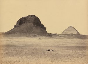 Die Pyramiden von Dahschur von Osten von Francis Frith