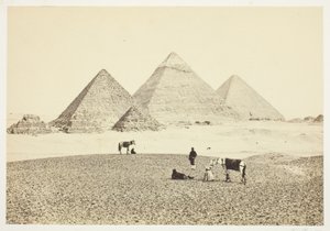 Die Pyramiden von El Geezeh, vom Südwesten von Francis Frith