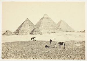 Die Pyramiden von El Geezeh, von Südwesten, 1857 von Francis Frith